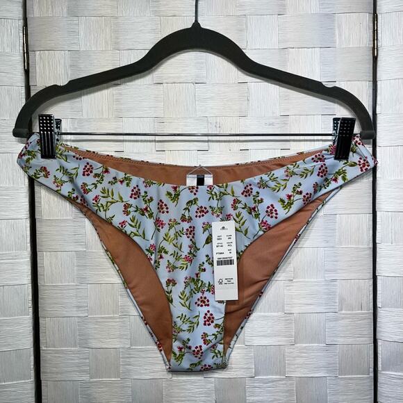 J. Crew Womens Curved Waist Cheeky Bikini Bottoms In Cloud Meadow Floral Size M - Picture 11 of 15